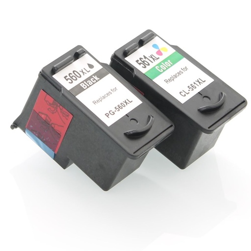 Compatible PG560XL CL561XL kit 2 cartouches ( Remplace Canon PG560, CL561, PG560XL, CL561XL )